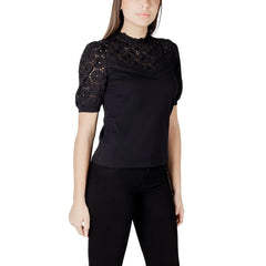 Morgan De Toi Black Cotton T-Shirt - T-Shirts