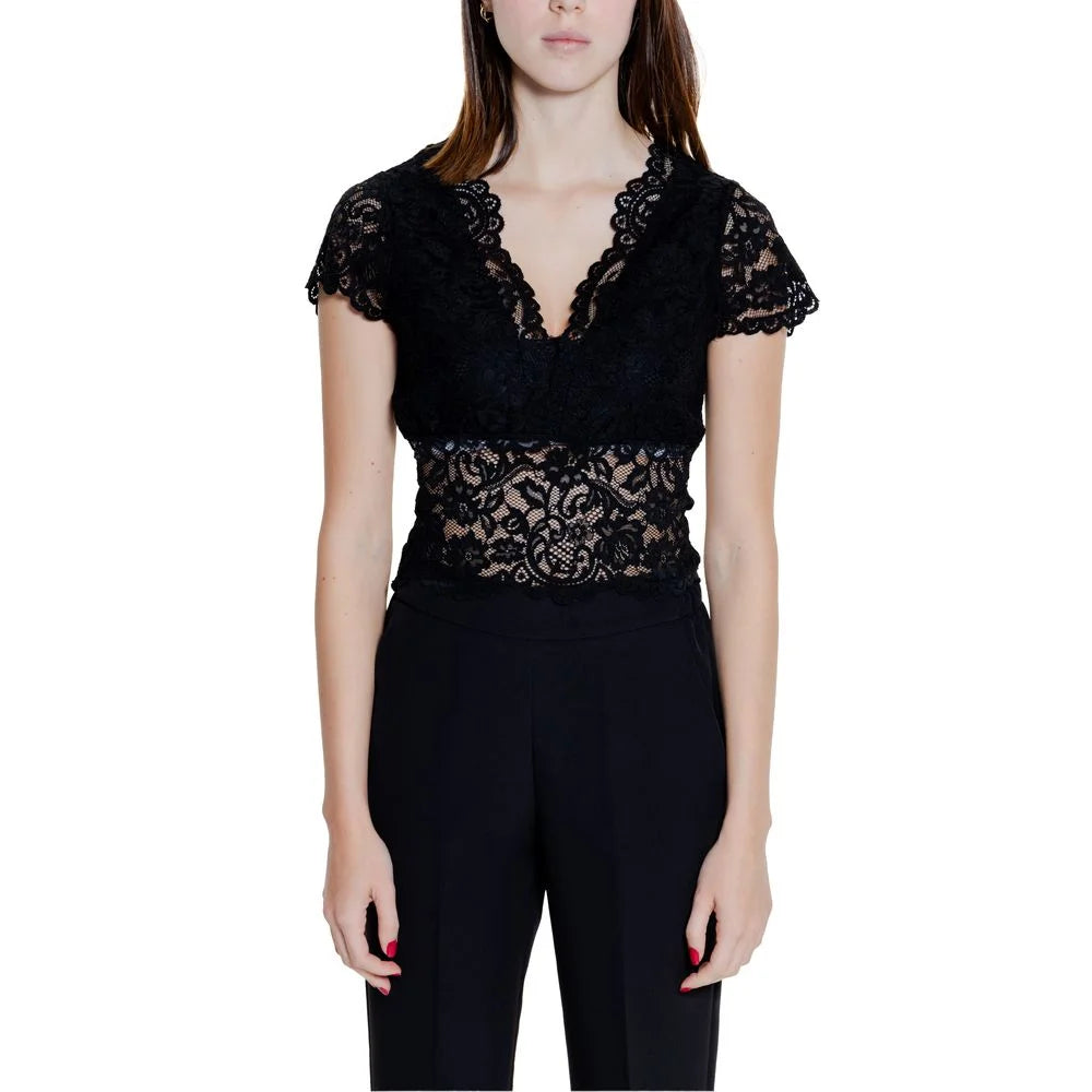 Morgan De Toi Black Polyamide Top - T-Shirts