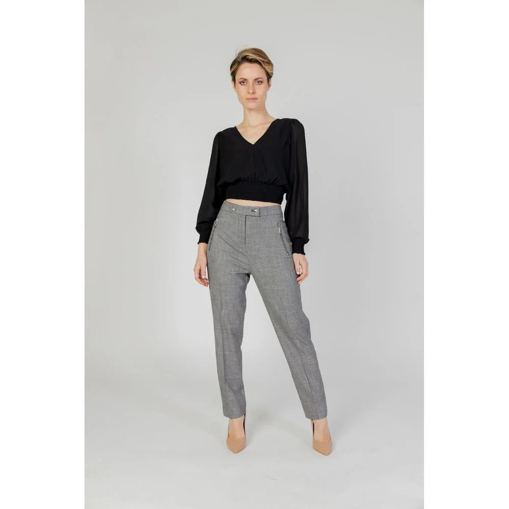Morgan De Toi Black Polyester Pant - IT44|L - Trousers