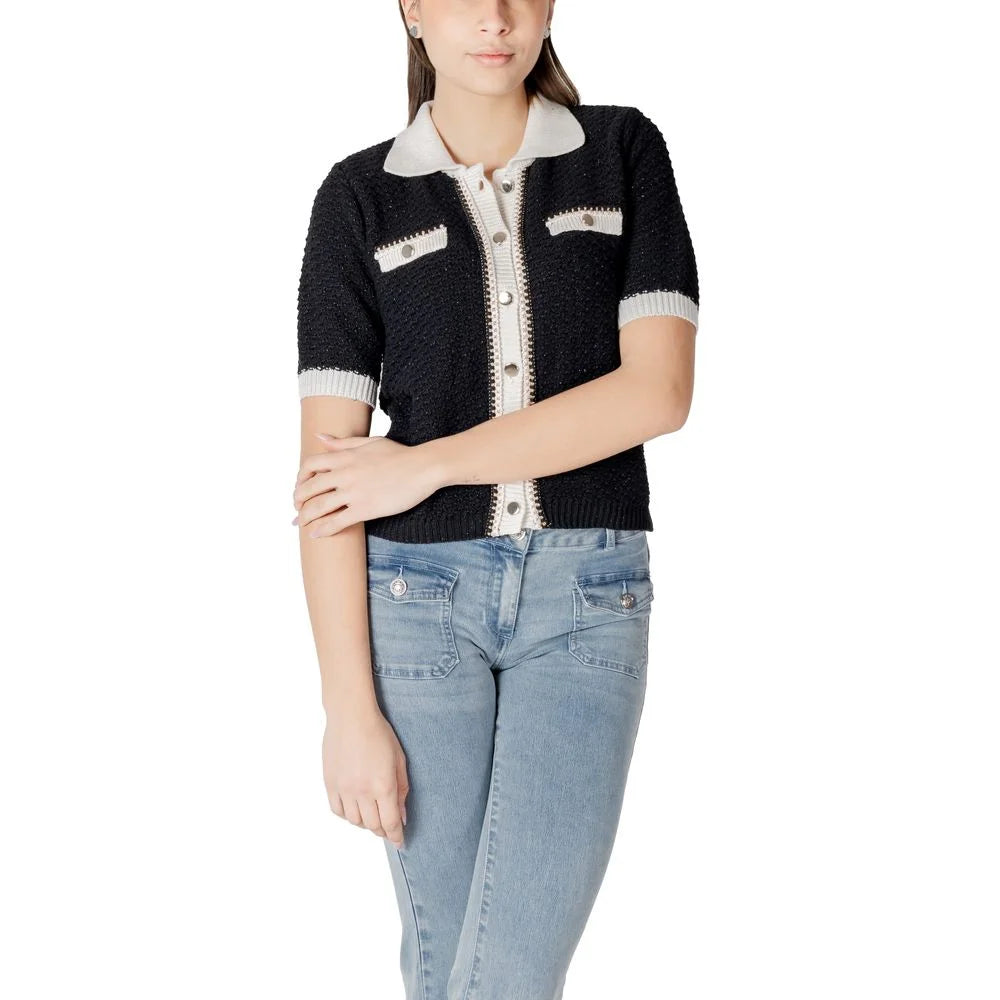 Morgan De Toi Black Recycled Cotton Sweater - Sweaters