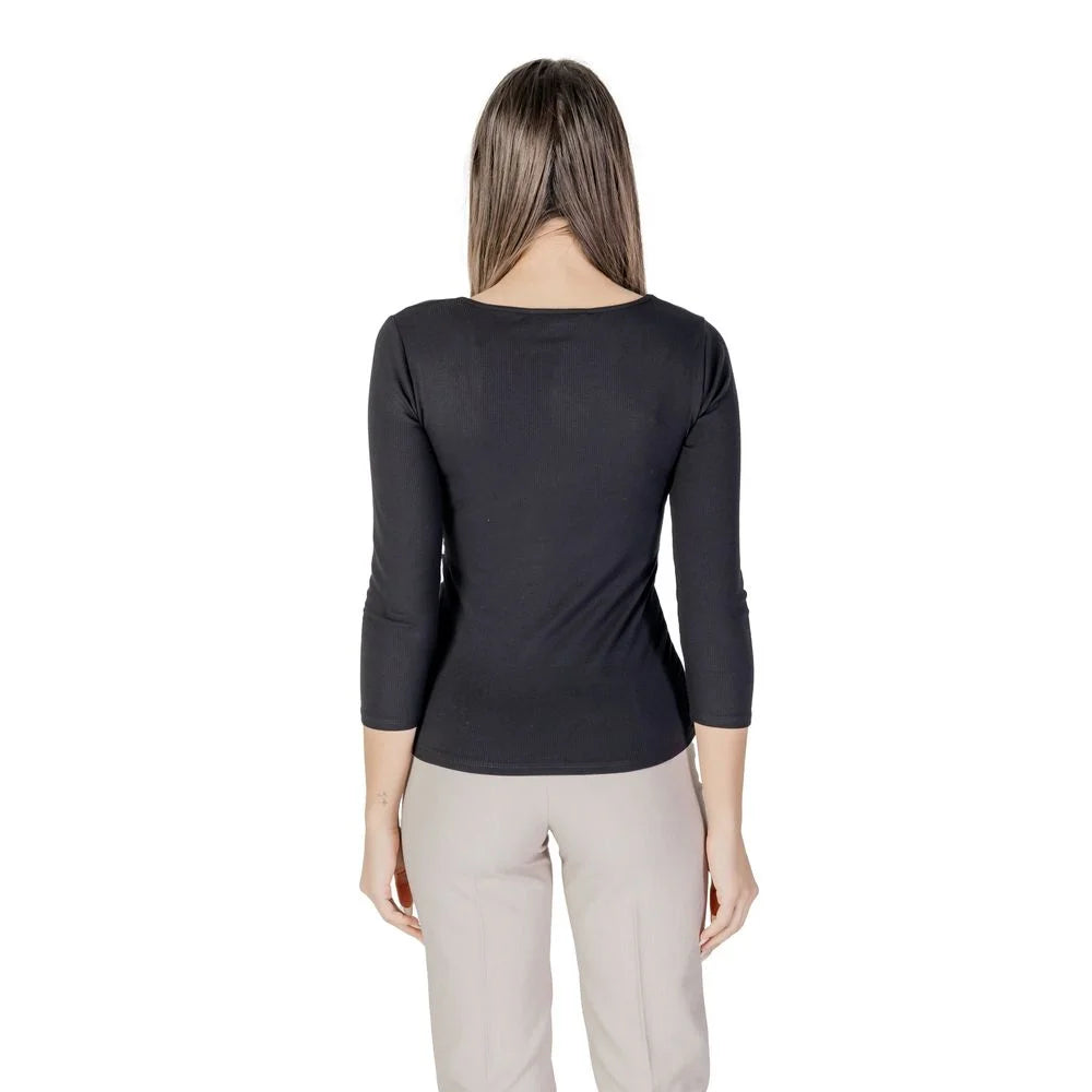Morgan De Toi Black Viscose Long Sleeve - IT42|M - T-Shirts