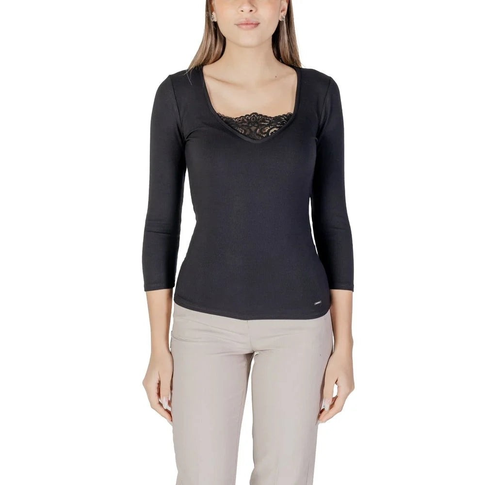 Morgan De Toi Black Viscose Long Sleeve - IT42|M - T-Shirts