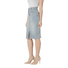 Morgan De Toi Blue Cotton Long - Skirts