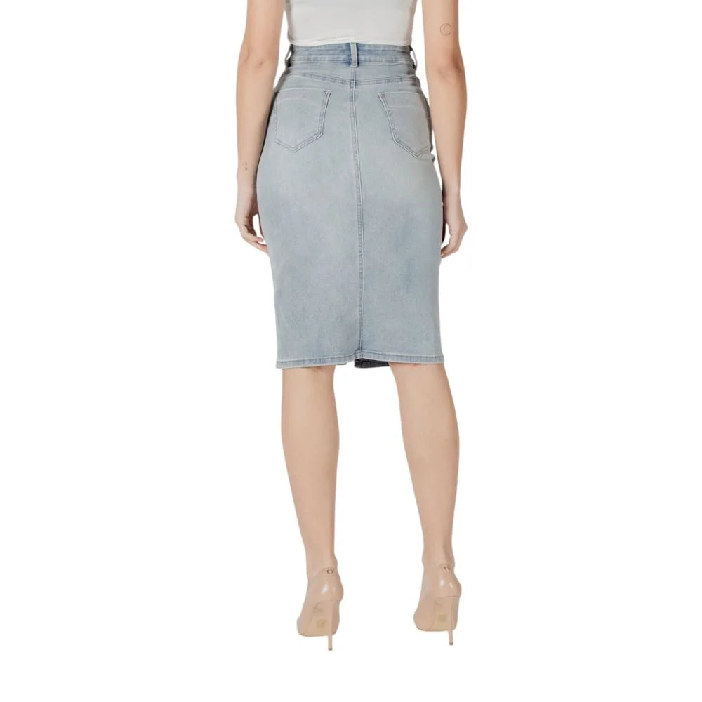Morgan De Toi Blue Cotton Long - Skirts