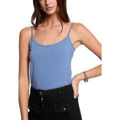 Morgan De Toi Blue Cotton Tank Top - Tank Tops
