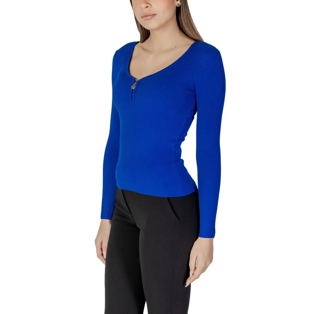 Morgan De Toi Blue Polyamide Sportswear - IT42|M - Sweaters