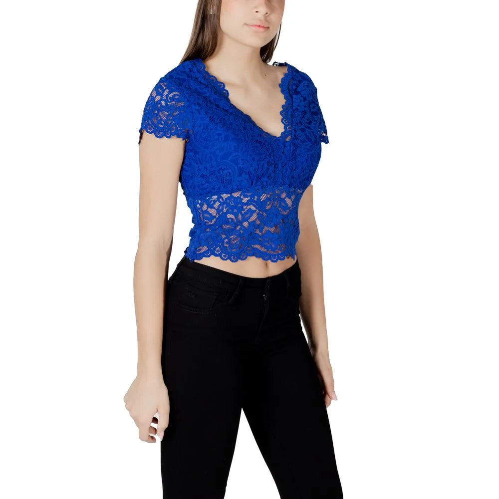 Morgan De Toi Blue Polyamide Top - Blouses