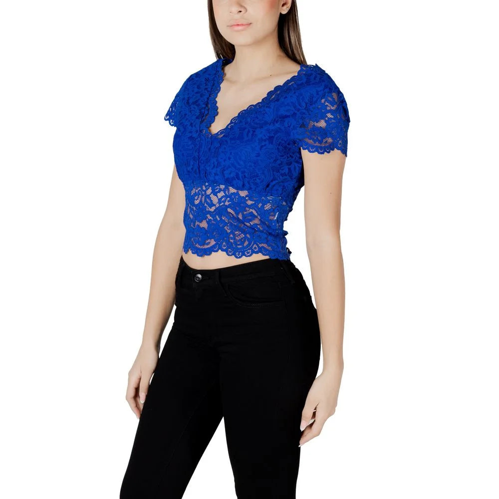 Morgan De Toi Blue Polyamide Top - Blouses