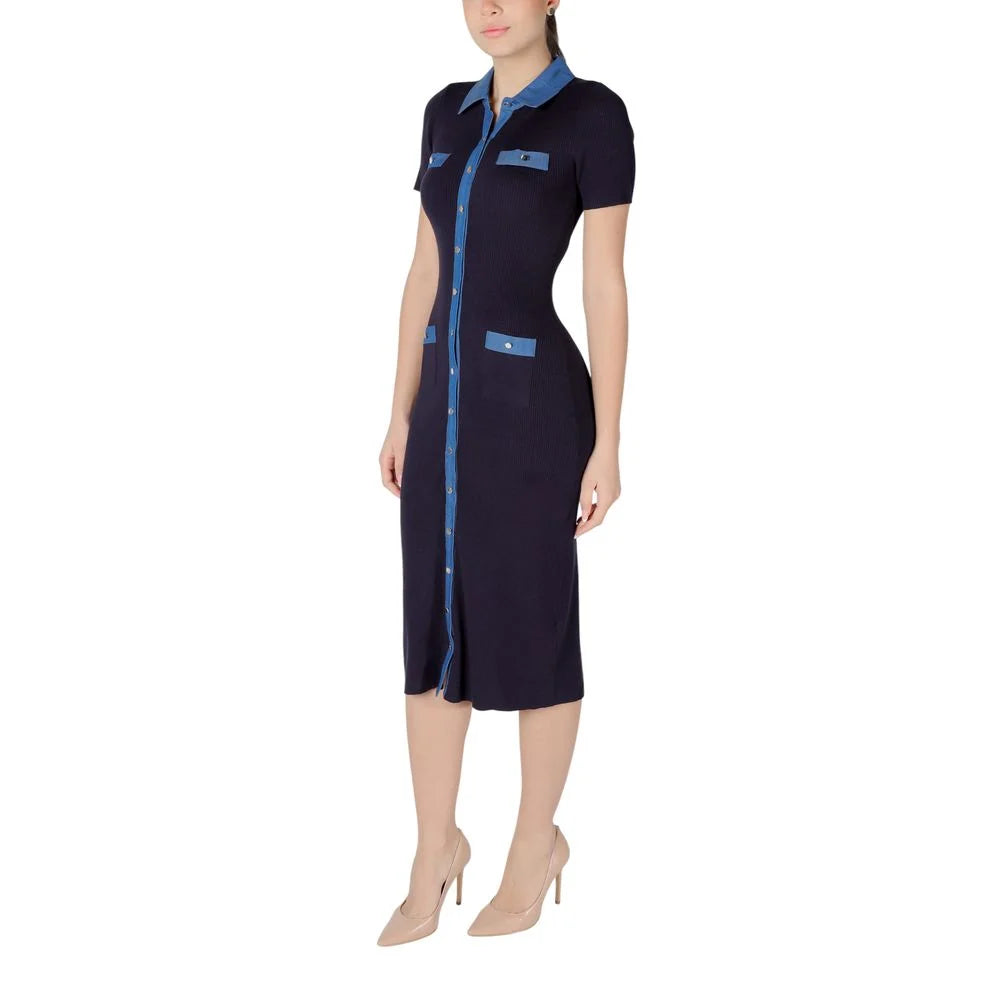 Morgan De Toi Blue Viscose Long - Dresses