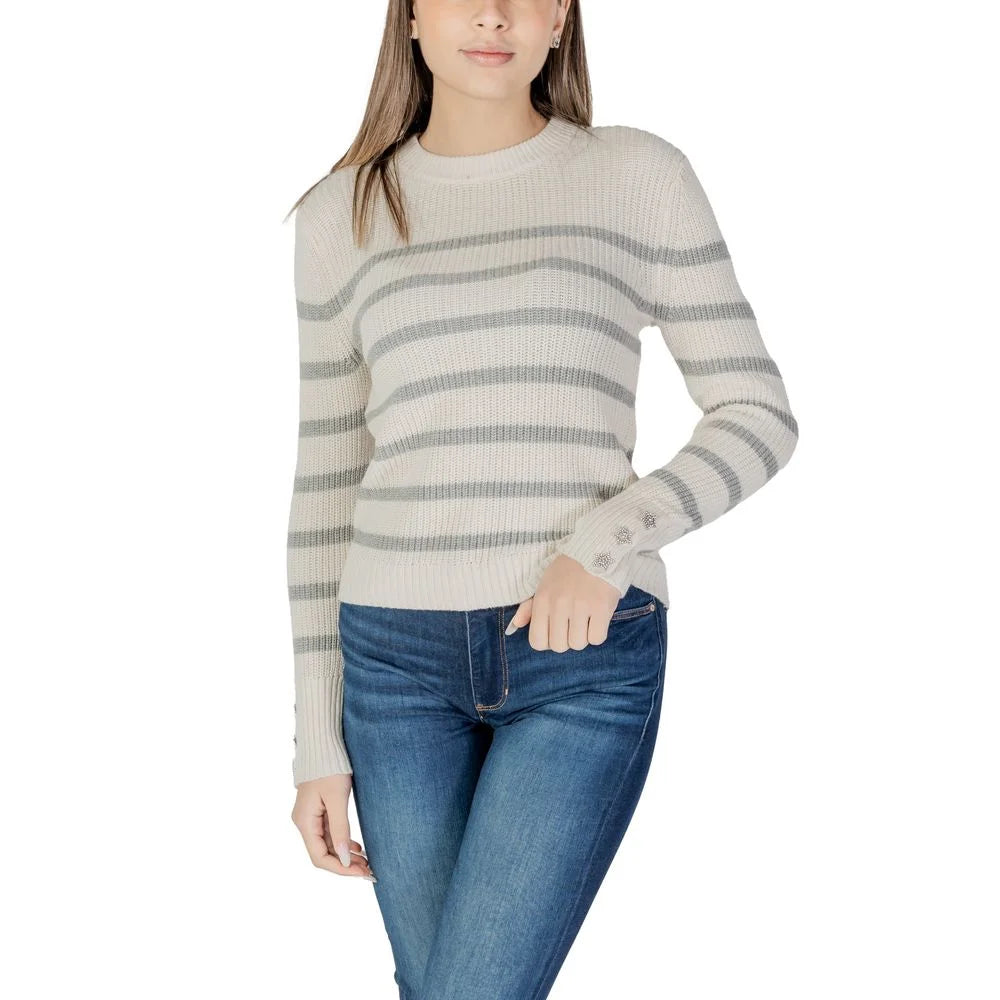 Morgan De Toi Cream Cotton Sweater - Sweaters
