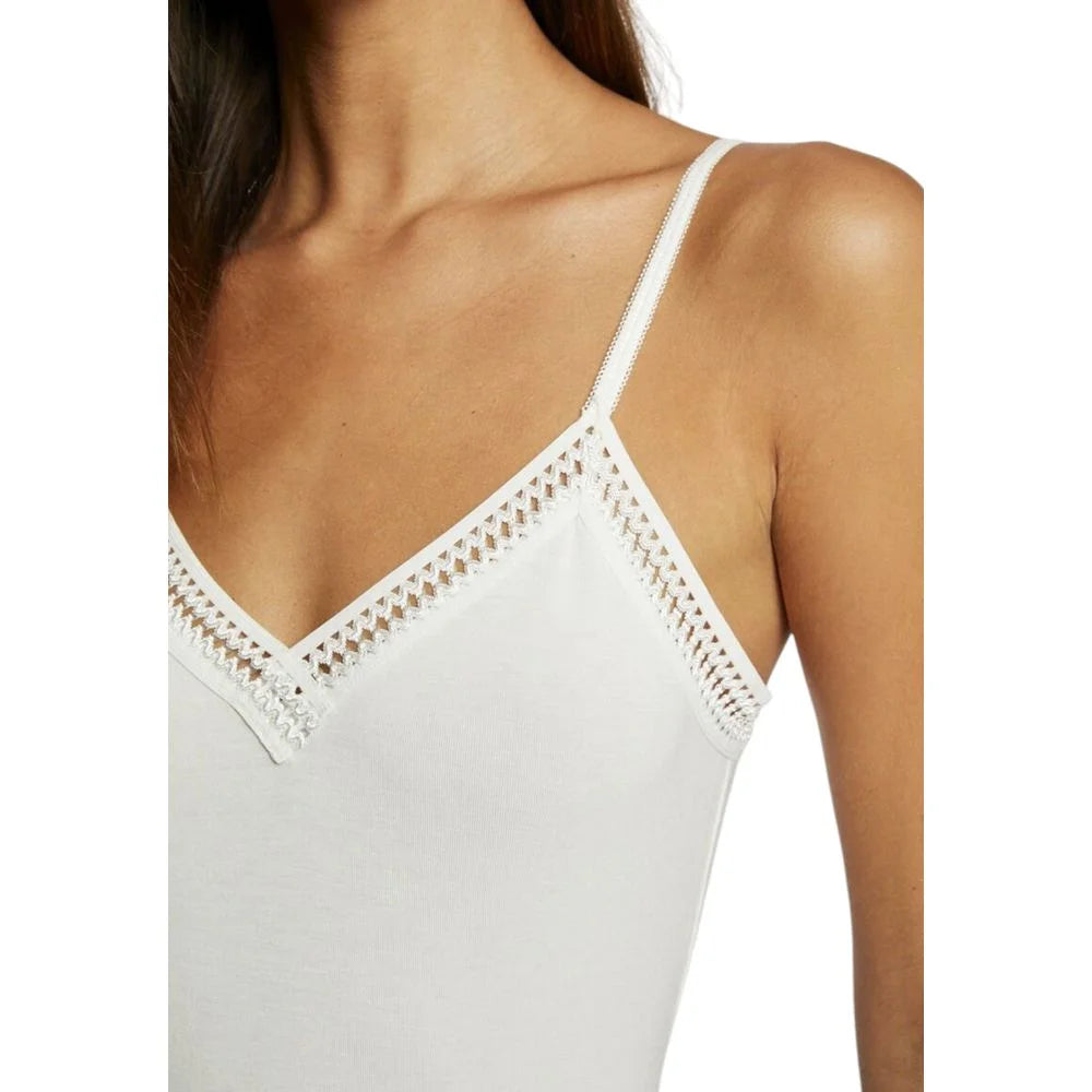 Morgan De Toi Cream Viscose Tank Top - XL - Tank Tops