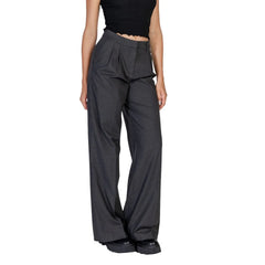Morgan De Toi Gray Polyester Pant - IT40|S - Trousers