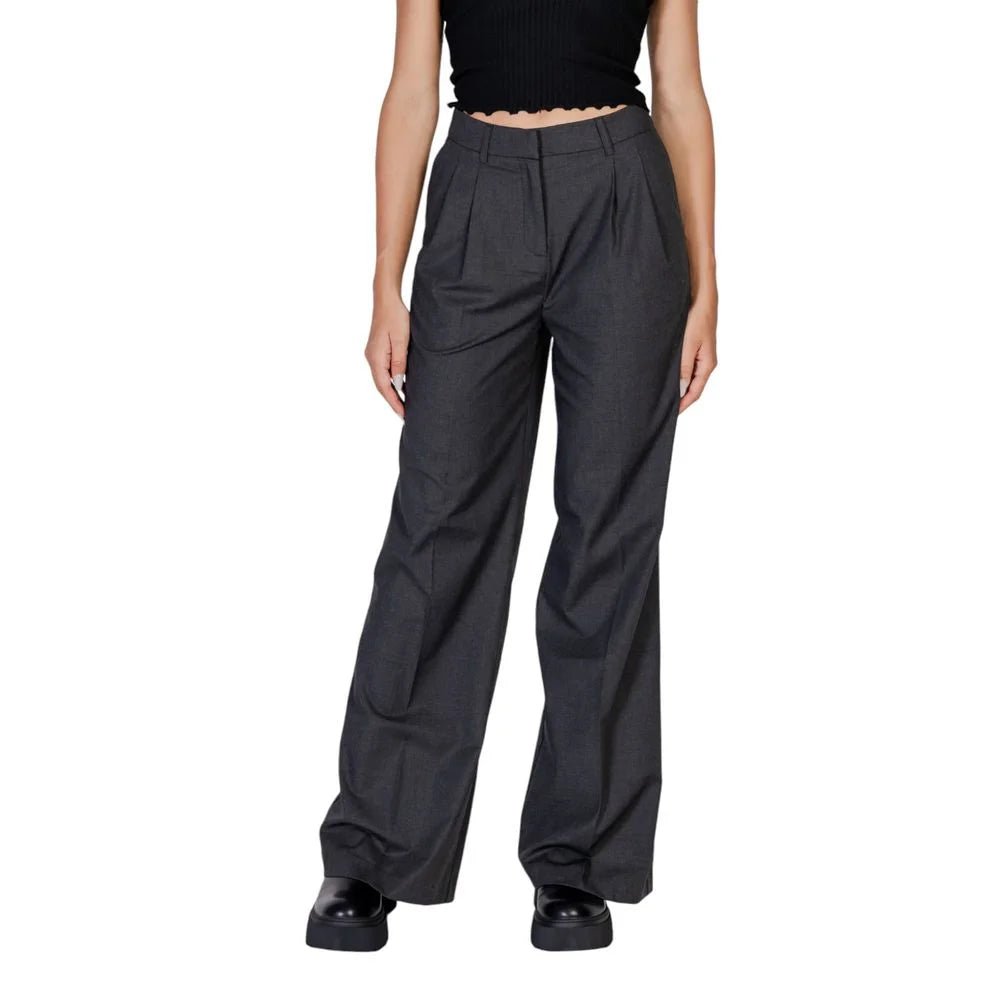 Morgan De Toi Gray Polyester Pant - IT40|S - Trousers