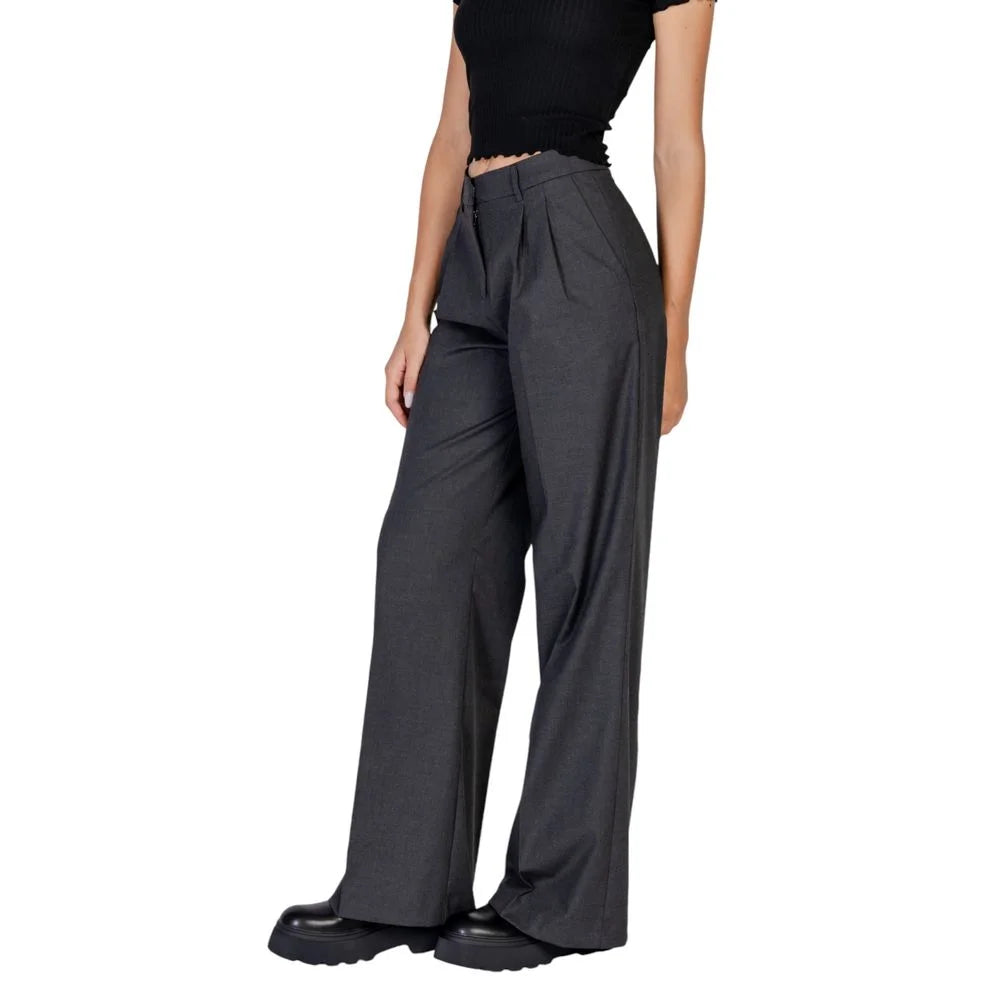 Morgan De Toi Gray Polyester Pant - IT40|S - Trousers