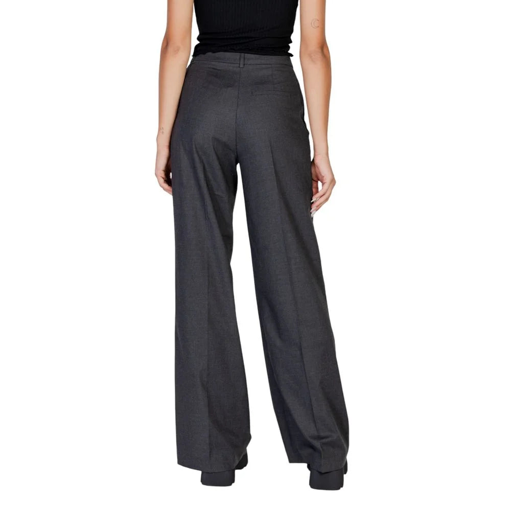 Morgan De Toi Gray Polyester Pant - IT40|S - Trousers