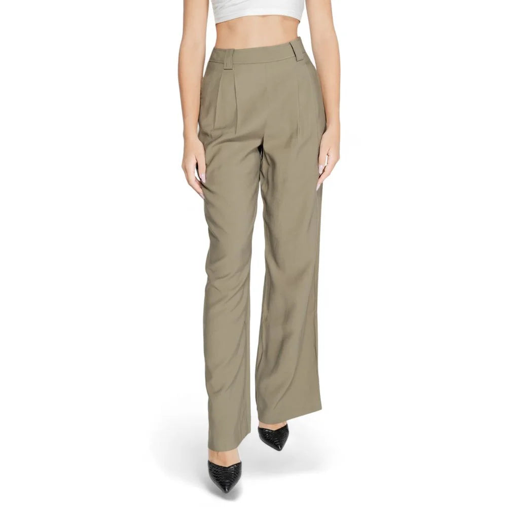 Morgan De Toi Green Cotton Pant - IT40|S - Trousers