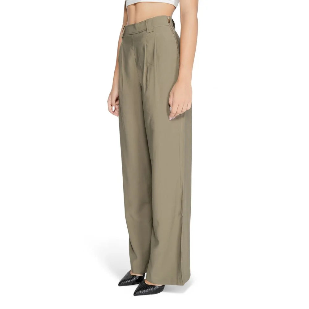 Morgan De Toi Green Cotton Pant - IT40|S - Trousers