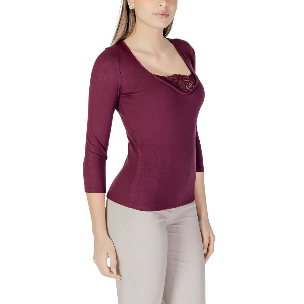 Morgan De Toi Purple Viscose Long Sleeve - IT40|S - T-Shirts