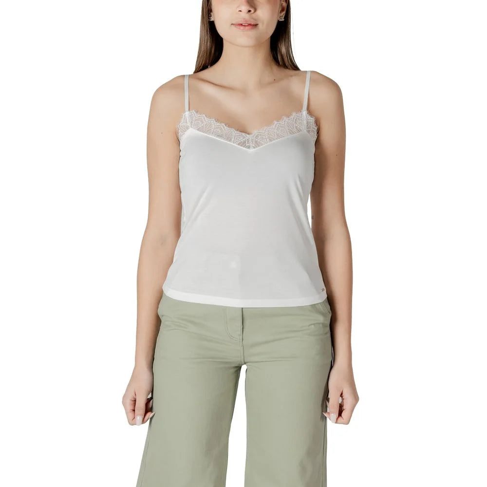 Morgan De Toi White Modal Tank Top - IT38|XS - Tank Tops