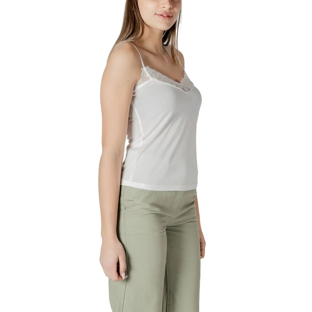 Morgan De Toi White Modal Tank Top - IT38|XS - Tank Tops