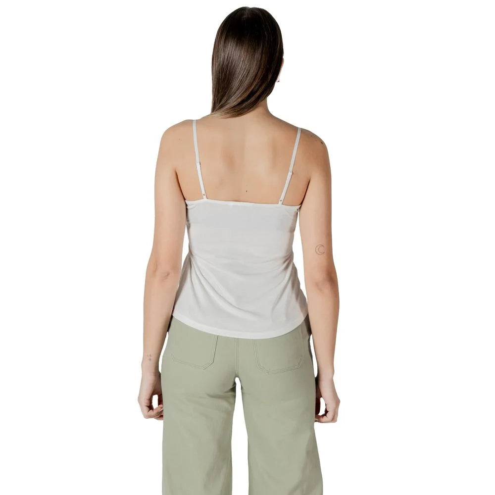 Morgan De Toi White Modal Tank Top - IT38|XS - Tank Tops