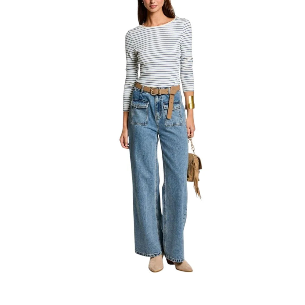 Morgan De Toi White Viscose Long Sleeve - IT44|L