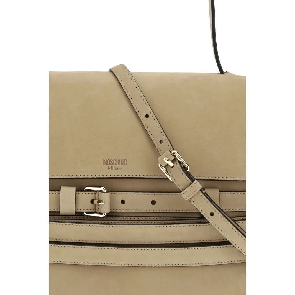 Moschino Beige Bos Taurus Handväska i Kalvskinn