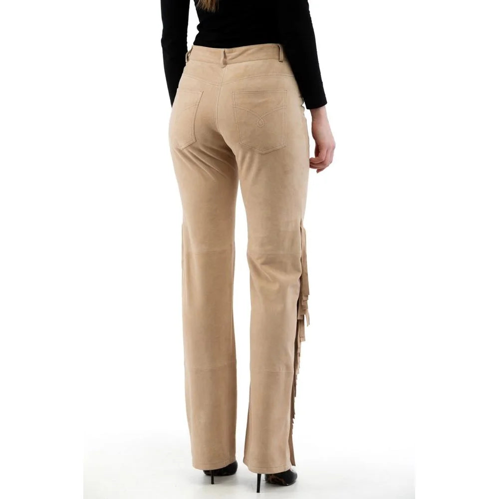 Moschino Beige Cotton Casual Pants - IT40
