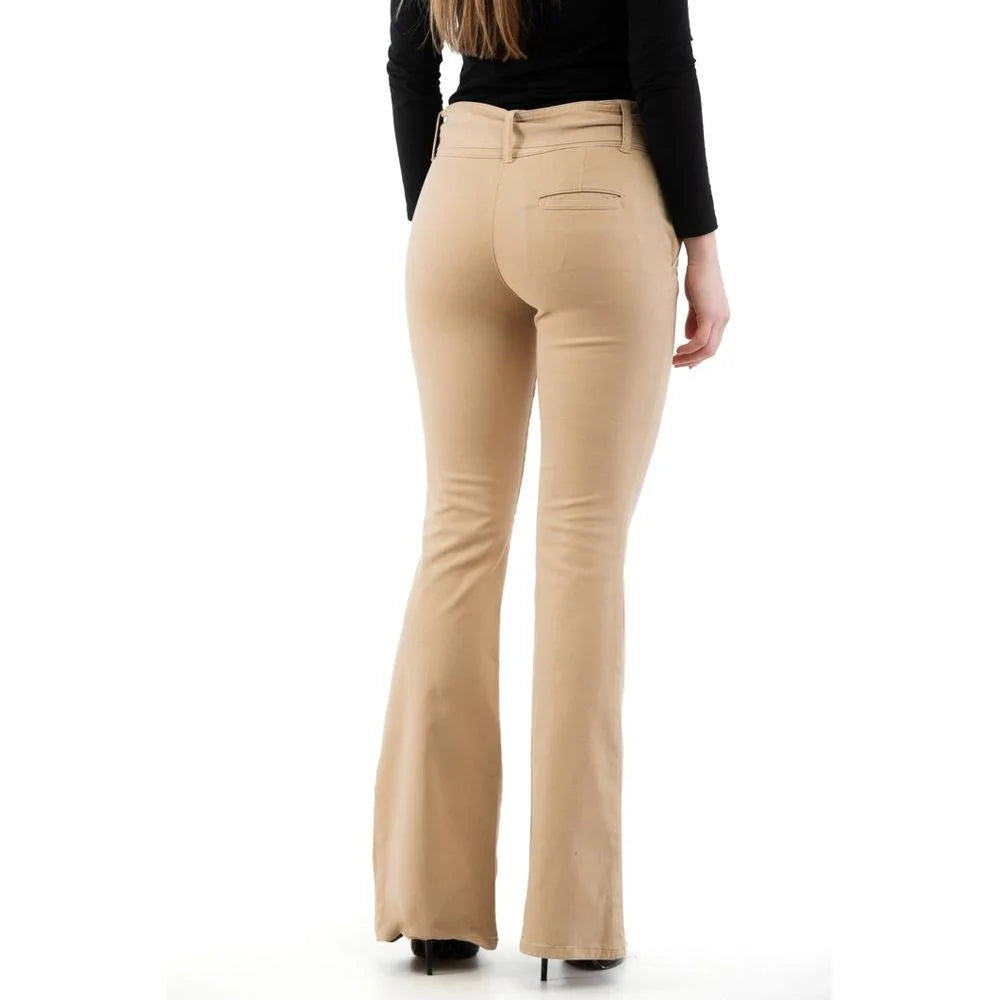 Moschino Beige Cotton Flared Pants - IT40