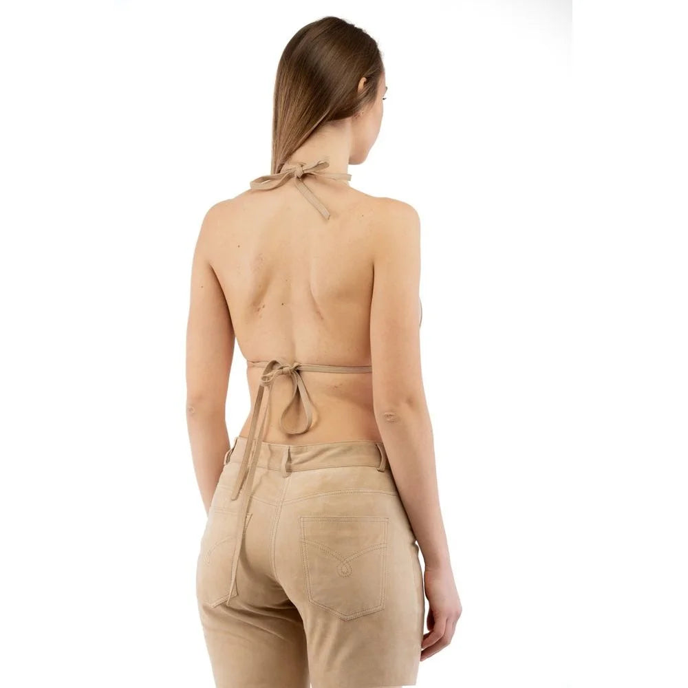 Moschino Beige Cotton Tank Tops - IT40