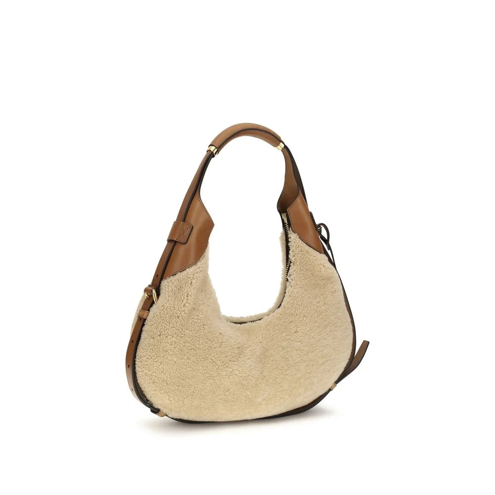 Moschino Beige Lambskin Shoulder Bag