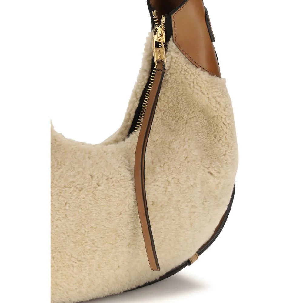 Moschino Beige Lambskin Shoulder Bag