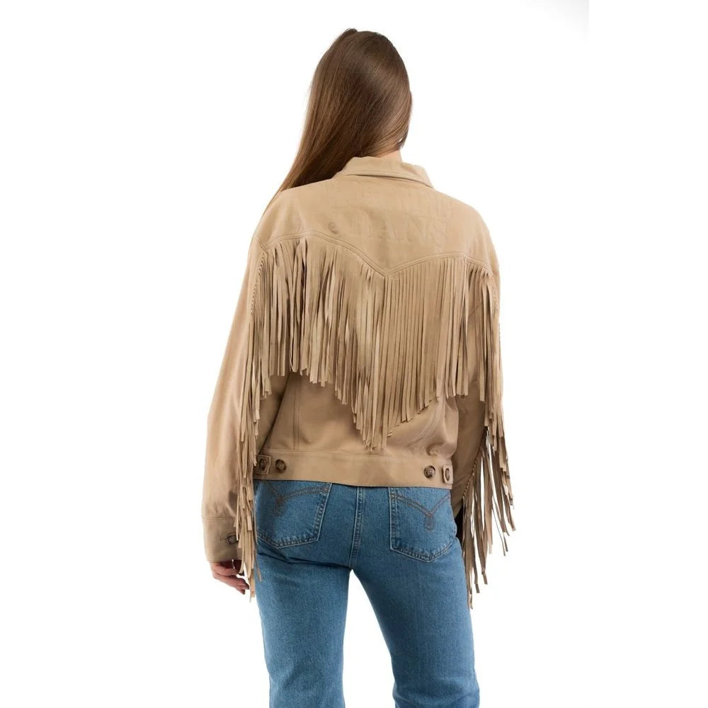 Moschino Beige Leather Jacket - IT40