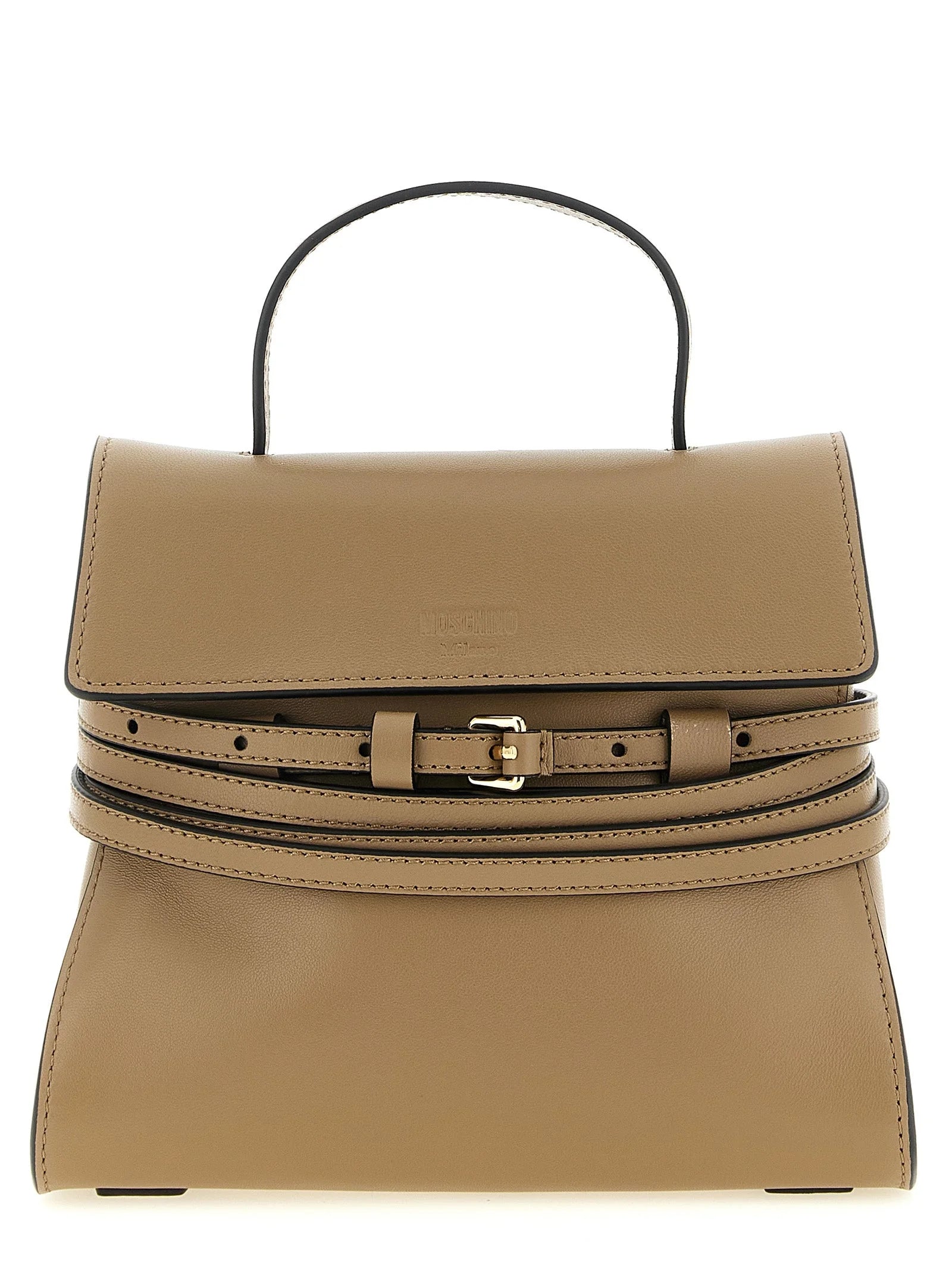 Moschino Beige Napa Leather / Calf Bos Taurus Handbag