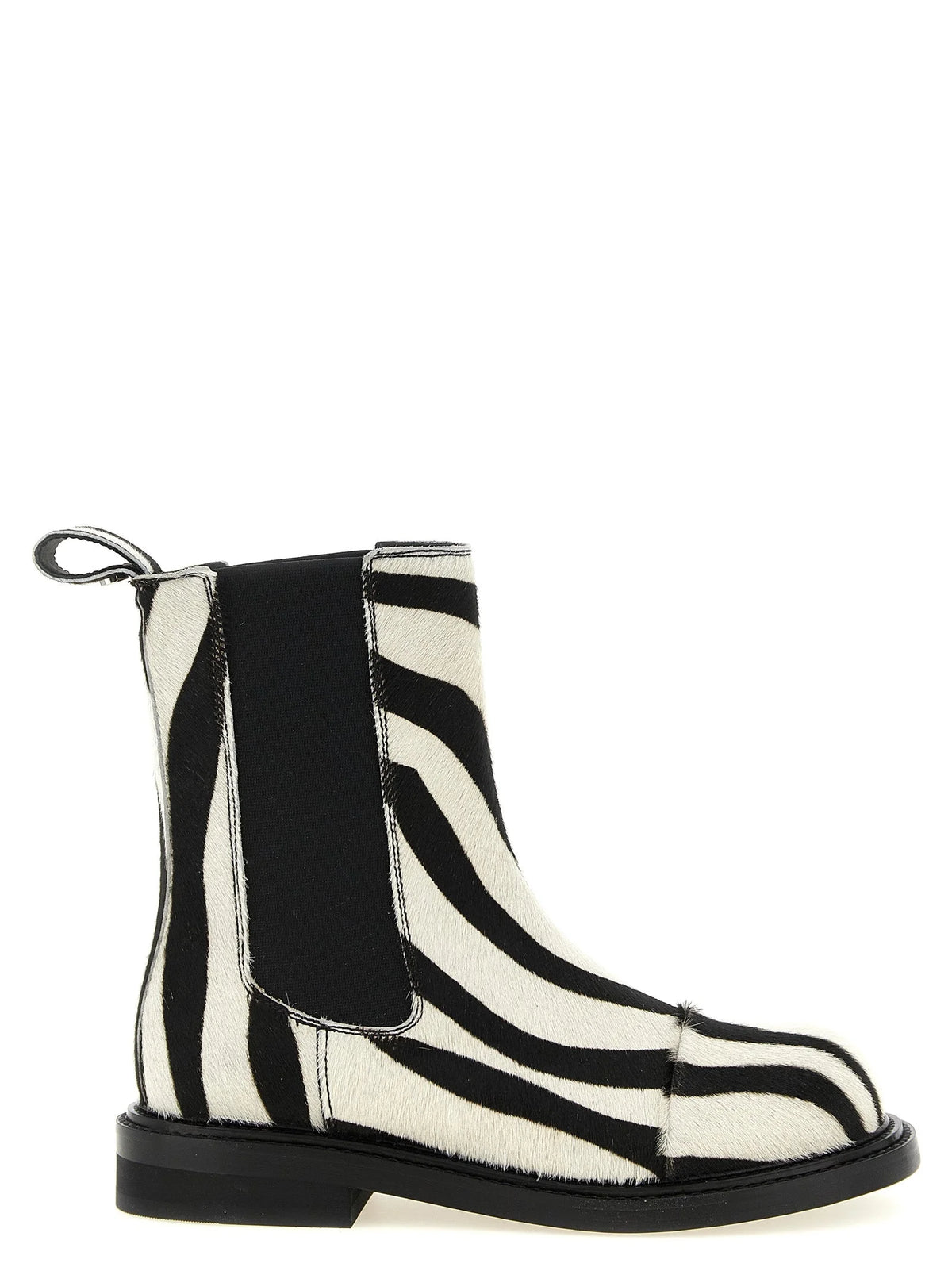 Moschino Bicolor Calfskin Ankle Boots - EU38/US8