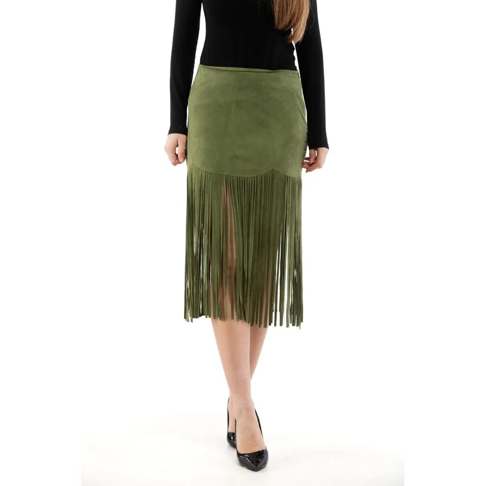 Moschino Bicolor Cotton Midi Skirt - IT40