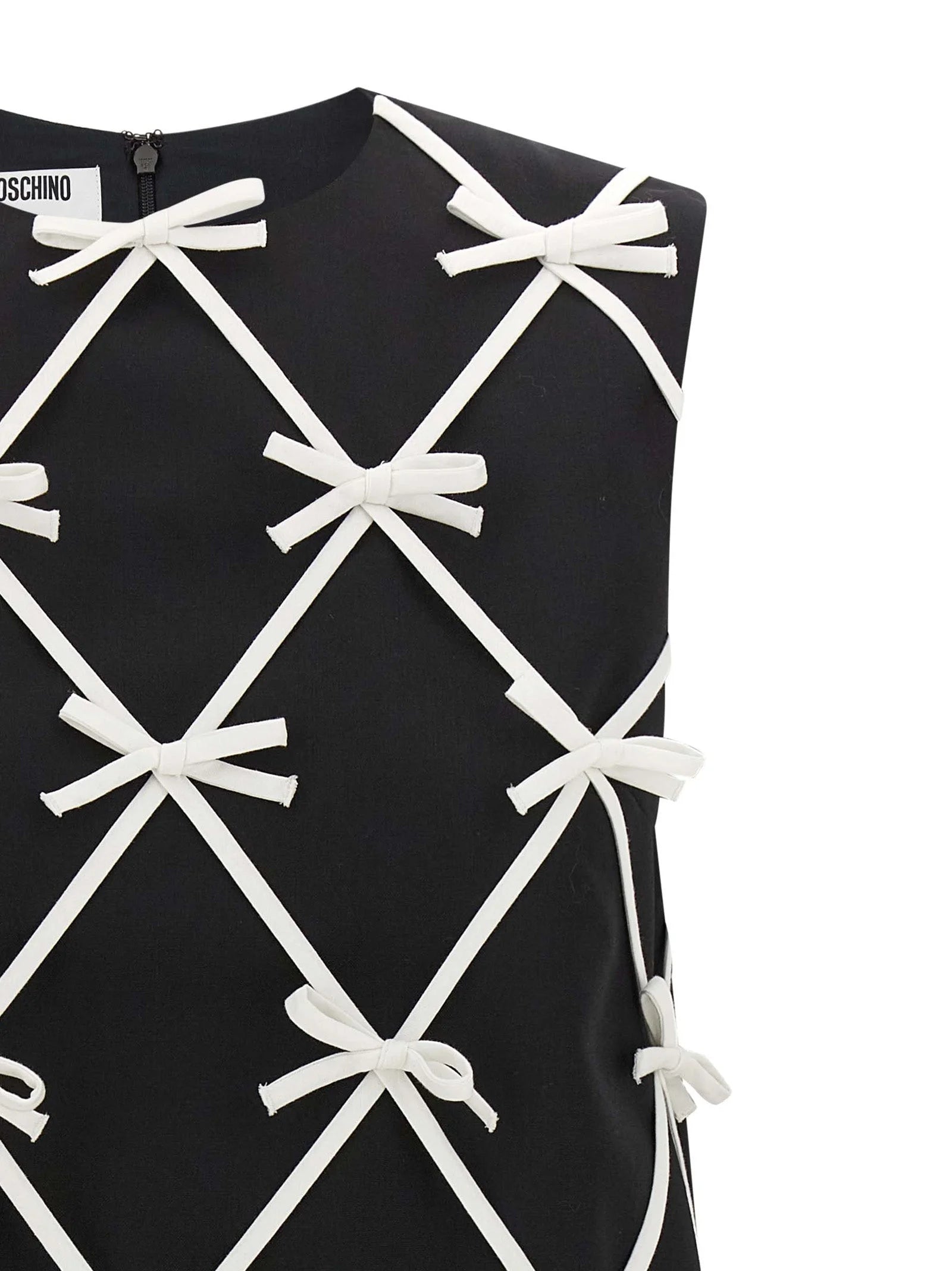 Moschino Bicolor Virgin Wool Short Dress