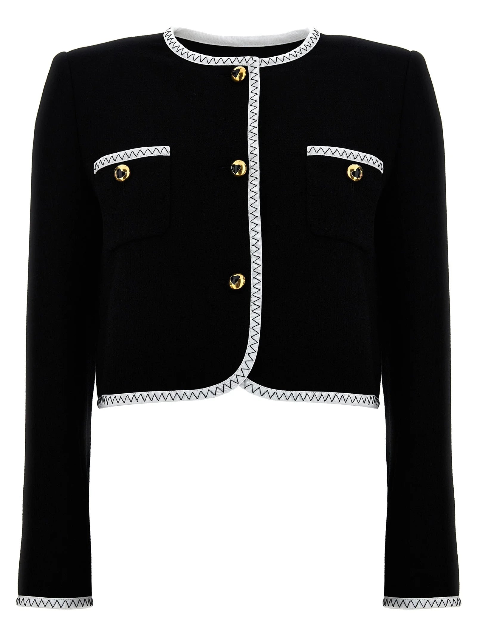 Moschino Bicolor Viscose Full-Length Jacket - IT44
