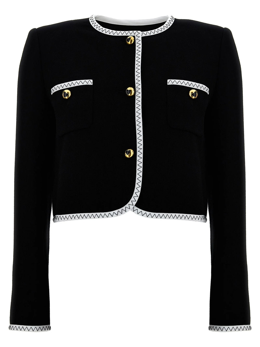 Moschino Bicolor Viscose Full-Length Jacket - IT44