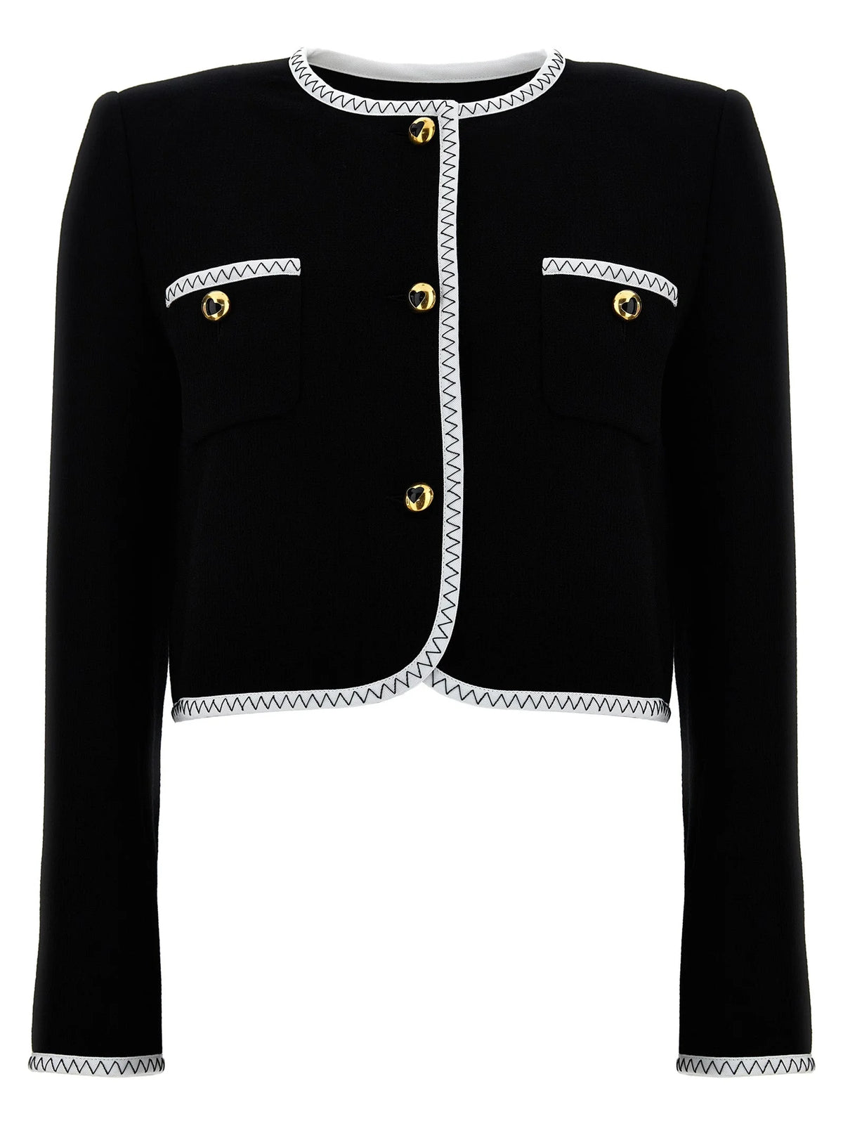 Moschino Bicolor Viscose Full-Length Jacket - IT44