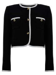 Moschino Bicolor Viscose Full-Length Jacket - IT44