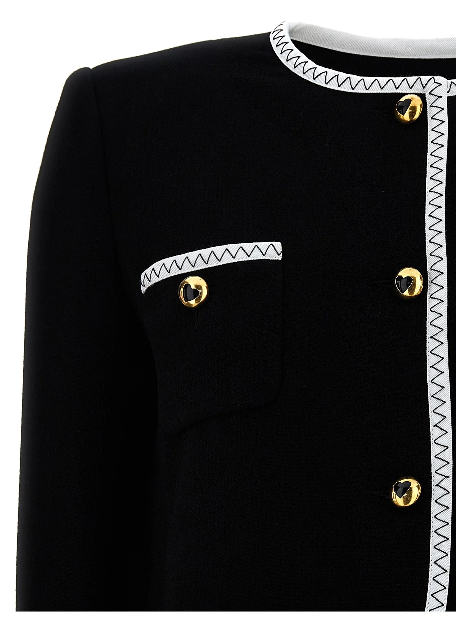 Moschino Bicolor Viscose Full-Length Jacket - IT44
