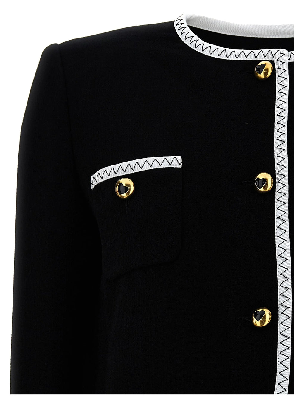 Moschino Bicolor Viscose Full-Length Jacket - IT44