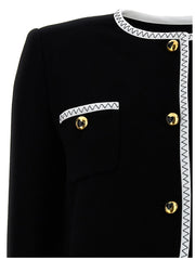 Moschino Bicolor Viscose Full-Length Jacket - IT44