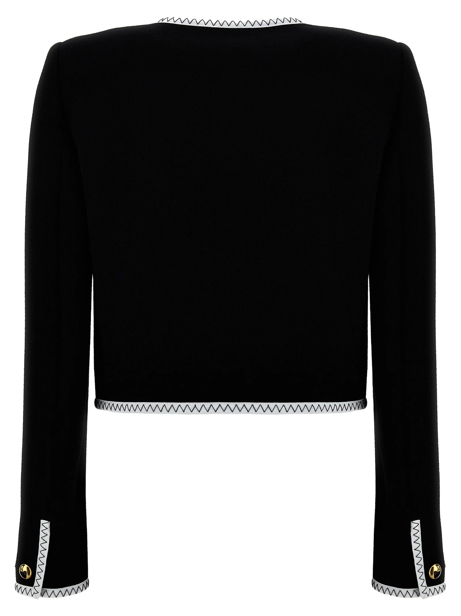 Moschino Bicolor Viscose Full-Length Jacket - IT44