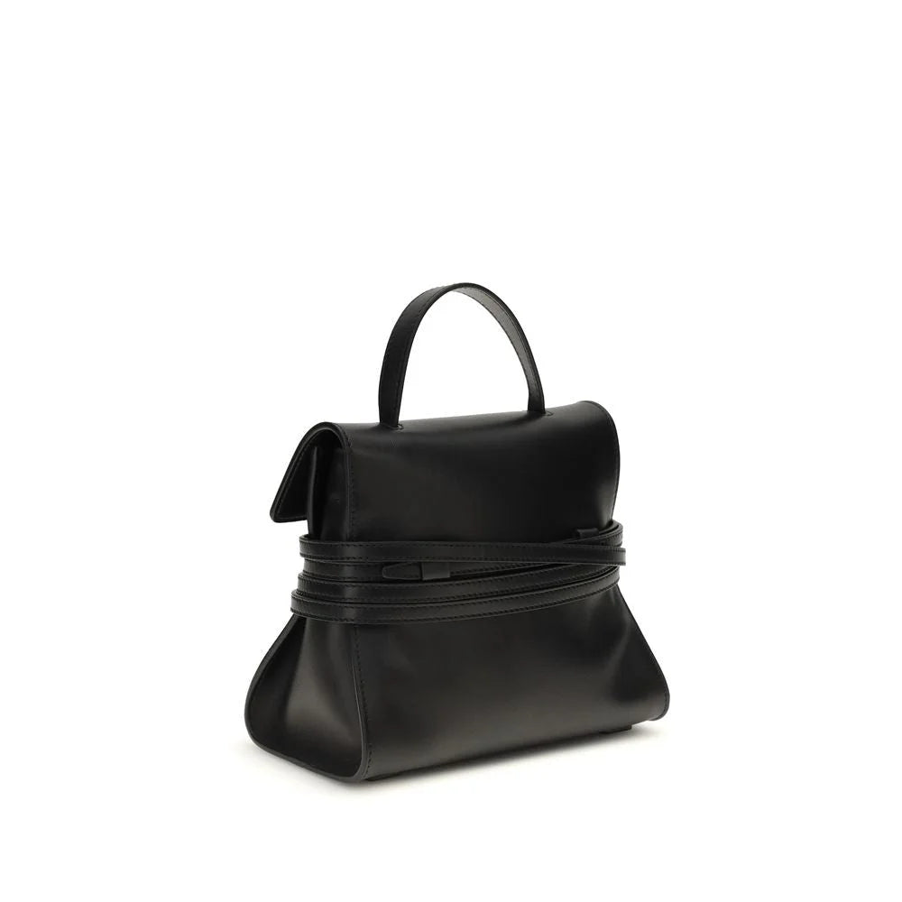 Moschino Black Calf Leather Bos Taurus Handbag