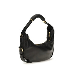 Moschino Black Calf Leather Bos Taurus Shoulder Bag