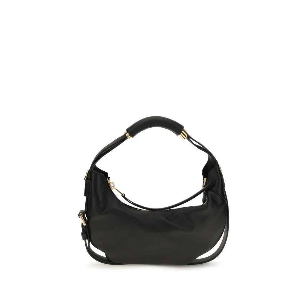 Moschino Black Calf Leather Bos Taurus Shoulder Bag