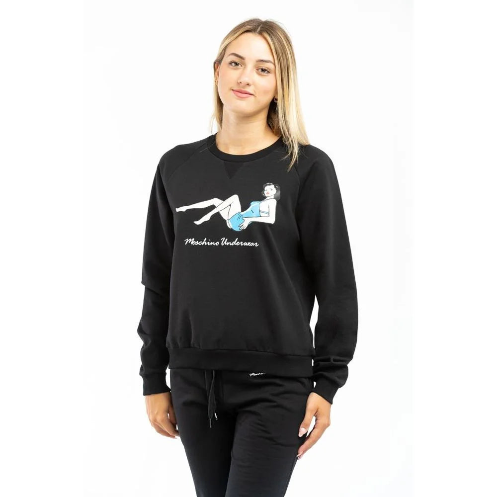 Moschino Black Cotton Sweatshirt - S