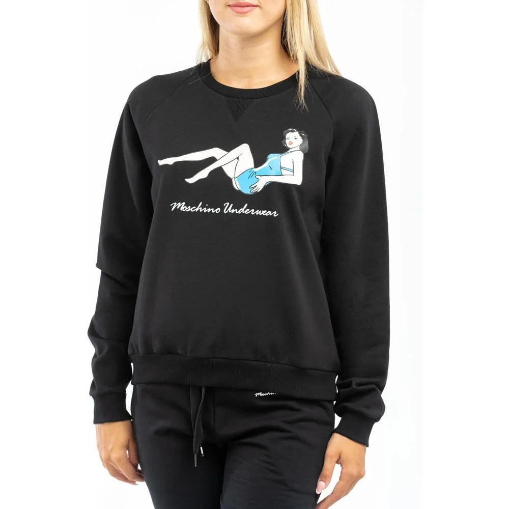 Moschino Black Cotton Sweatshirt - S